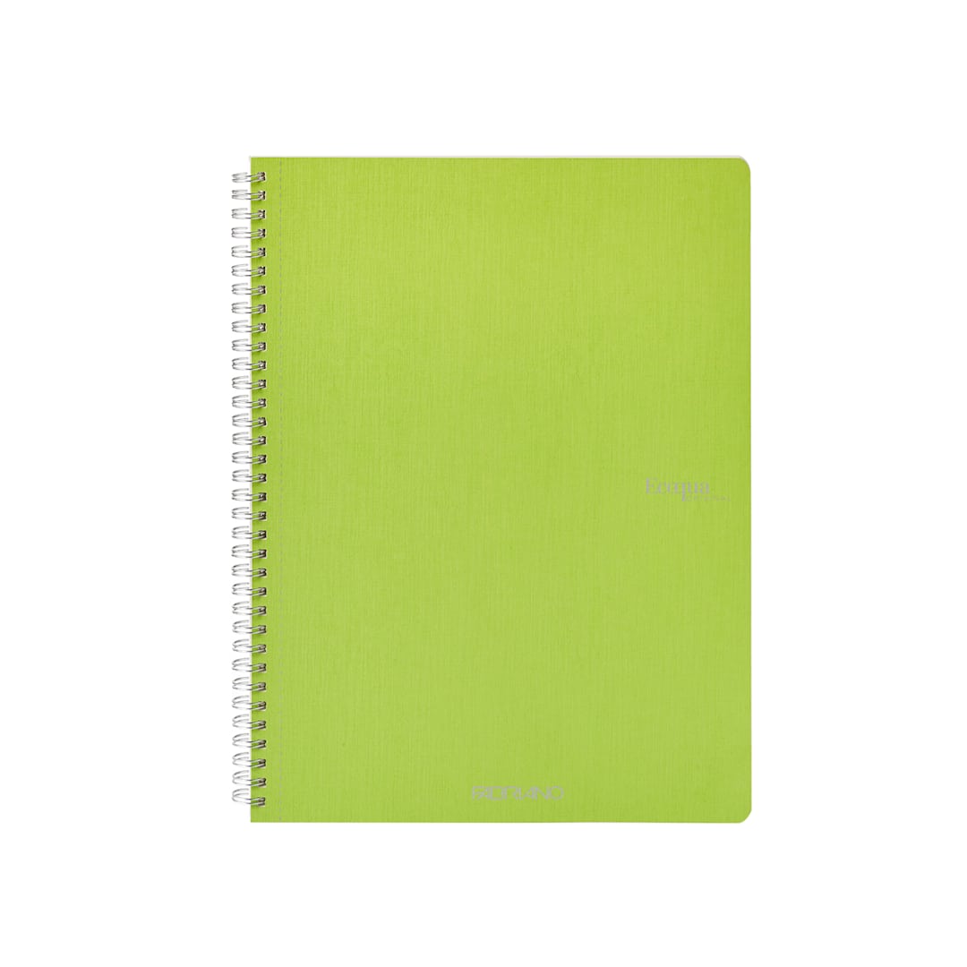 Open in modal - Fabriano Ecoqua Original Spiral-Bound Notebook, 8.3 in x 11.7 in, A4, Lined, 70 Sheets, Lime