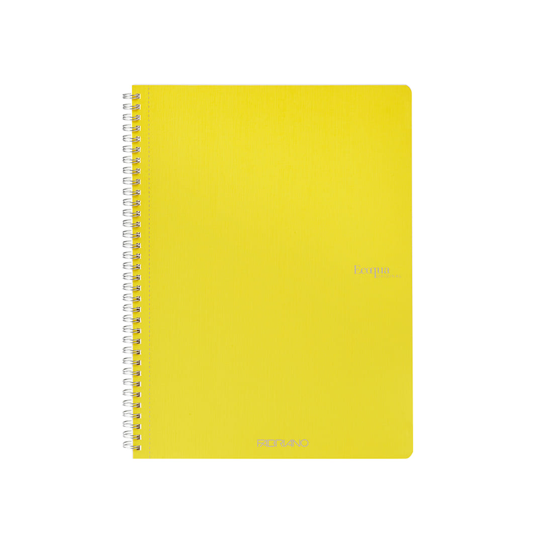 Open in modal - Fabriano Ecoqua Original Spiral-Bound Notebook, 8.3 in x 11.7 in, A4, Lined, 70 Sheets, Yellow