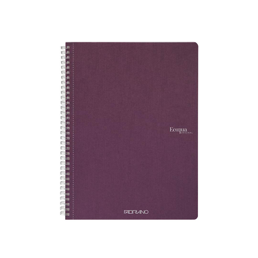 Open in modal - Fabriano Ecoqua Original Spiral-Bound Notebook, 8.3 in x 11.7 in, A4, Lined, 70 Sheets, Wine