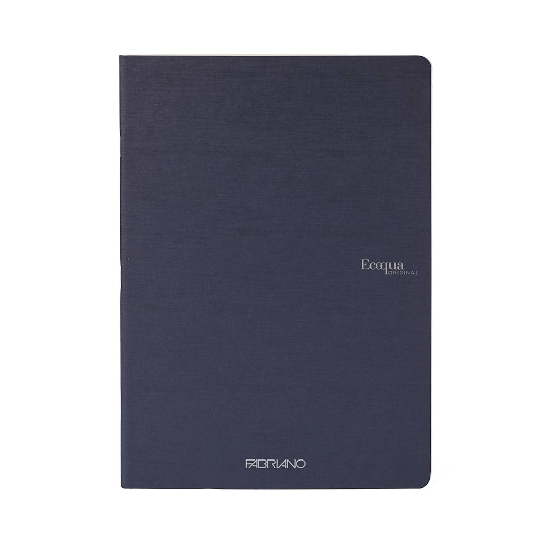 Open in modal - Fabriano Ecoqua Original Staple-Bound Notebook, 5.8 in x 8.3 in, A5, Dotted, 40 Sheets, Navy