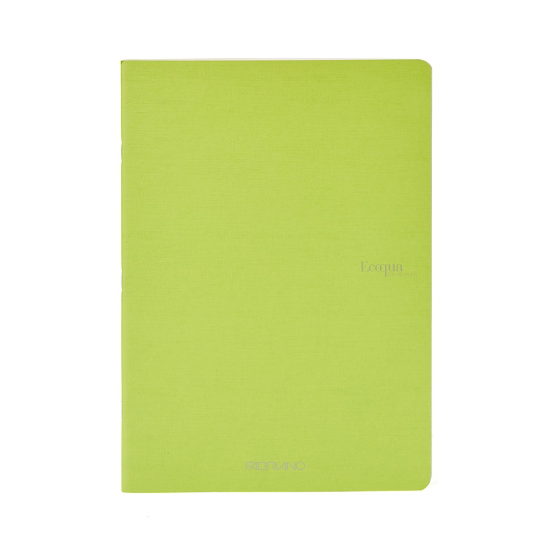 Open in modal - Fabriano Ecoqua Original Staple-Bound Notebook, 5.8 in x 8.3 in, A5, Graph, 40 Sheets, Lime
