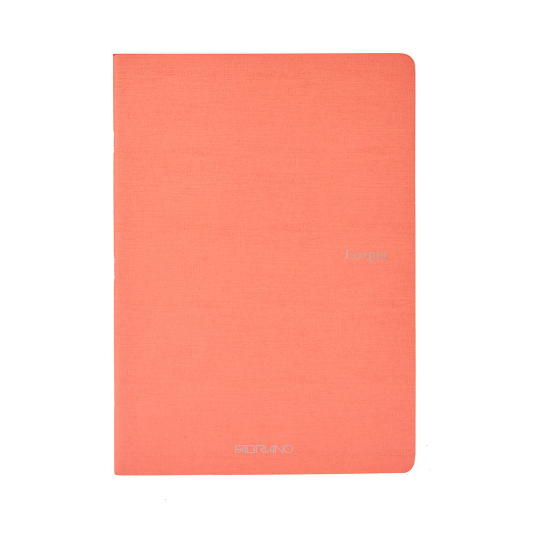 Open in modal - Fabriano Ecoqua Original Staple-Bound Notebook, 5.8 in x 8.3 in, A5, Lined, 40 Sheets, Flamingo
