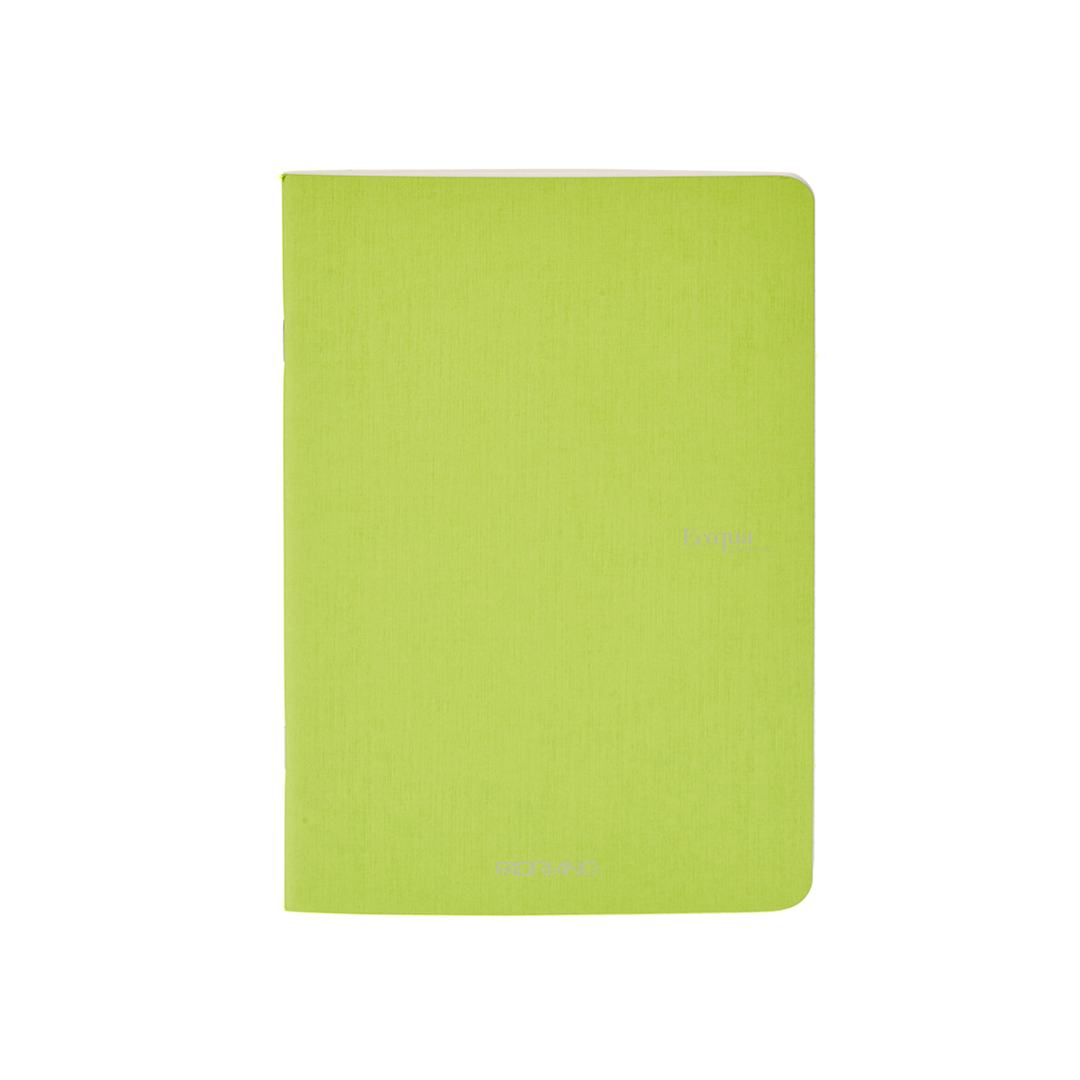 Open in modal - Fabriano EcoQua Original Staple-Bound Notebook, 8.3 in x 11.7 in, A4, Dotted, 40 Sheets, Lime