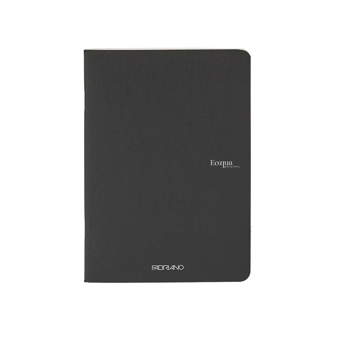 Open in modal - Fabriano EcoQua Original Staple-Bound Notebook, 8.3 in x 11.7 in, A4, Dotted, 40 Sheets, Black