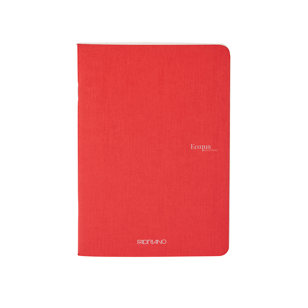 Open in modal - Fabriano EcoQua Original Staple-Bound Notebook, 8.3 in x 11.7 in, A4, Dotted, 40 Sheets, Red