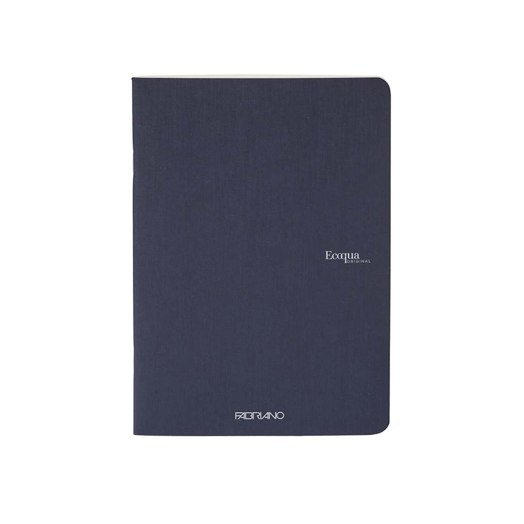 Open in modal - Fabriano EcoQua Original Staple-Bound Notebook, 8.3 in x 11.7 in, A4, Graph, 40 Sheets, Navy