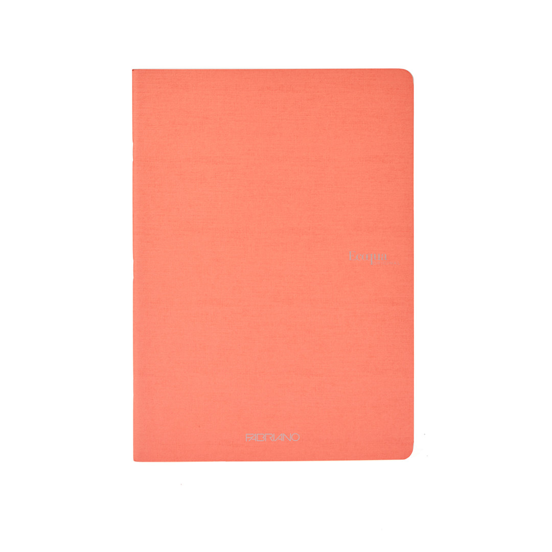 Open in modal - Fabriano EcoQua Original Staple-Bound Notebook, 8.3 in x 11.7 in, A4, Lined, 40 Sheets, Flamingo