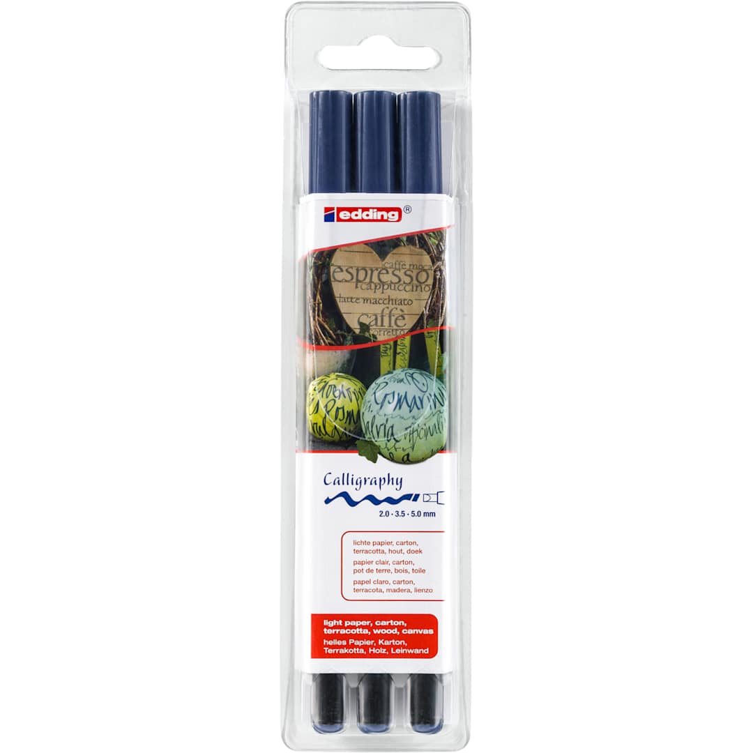 Open in modal - 1257 Calligraphy Pen Set 3-Pen Set - Steel Blue