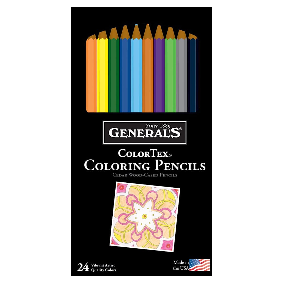 Open in modal - Color-Tex Colored Pencil Sets 24-Pencil Set - Peggable