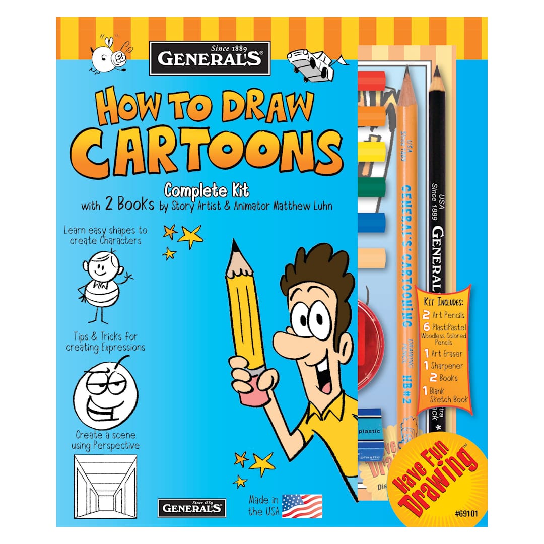 Open in modal - General Pencil How To Draw Cartoons Kit