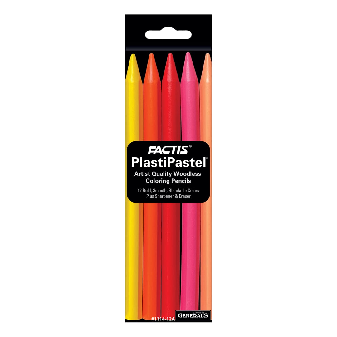 Open in modal - General Pencil Woodless Colored Pencil Set, 12-Colors