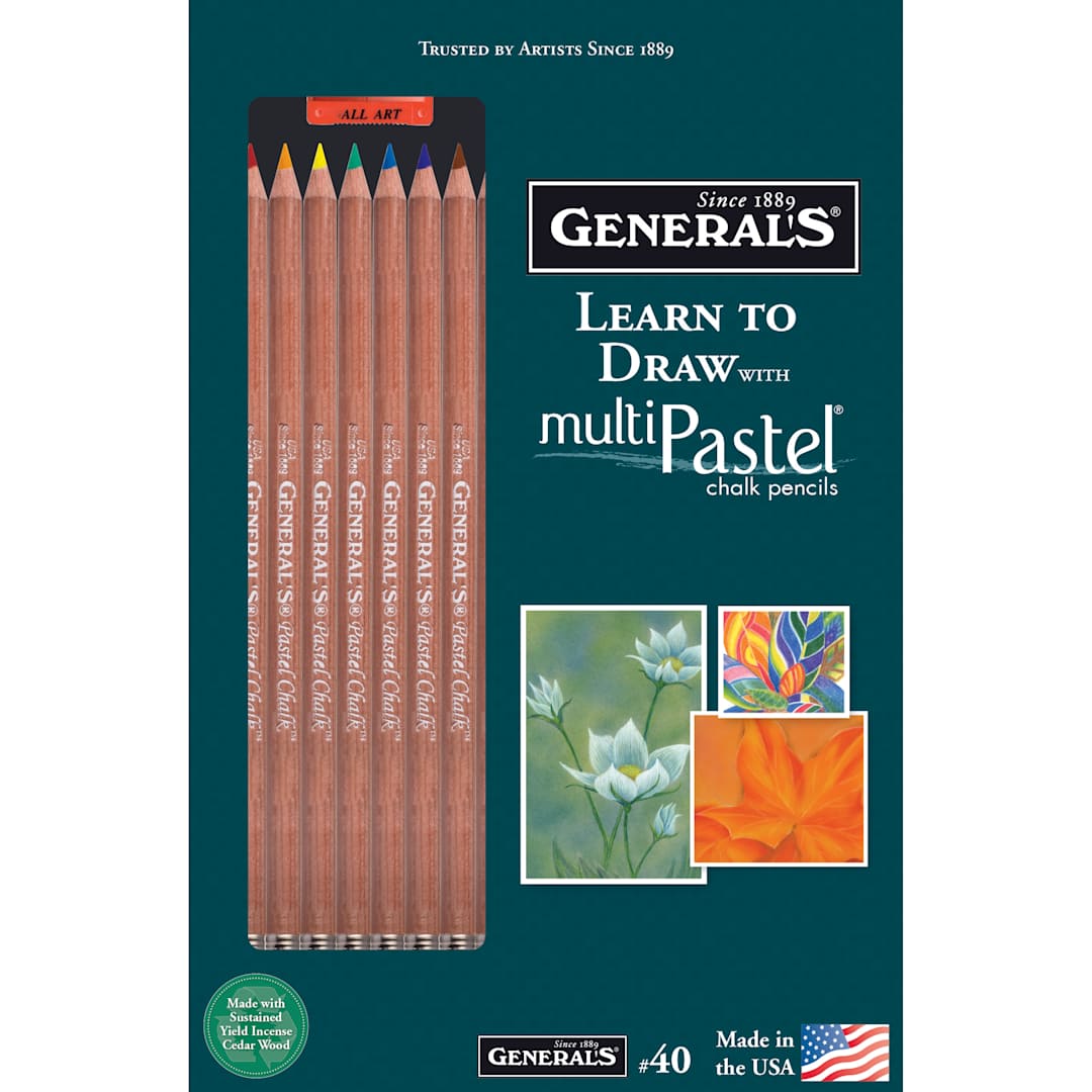 Open in modal - General Pencil MultiPastel 12-Piece Pencil Set