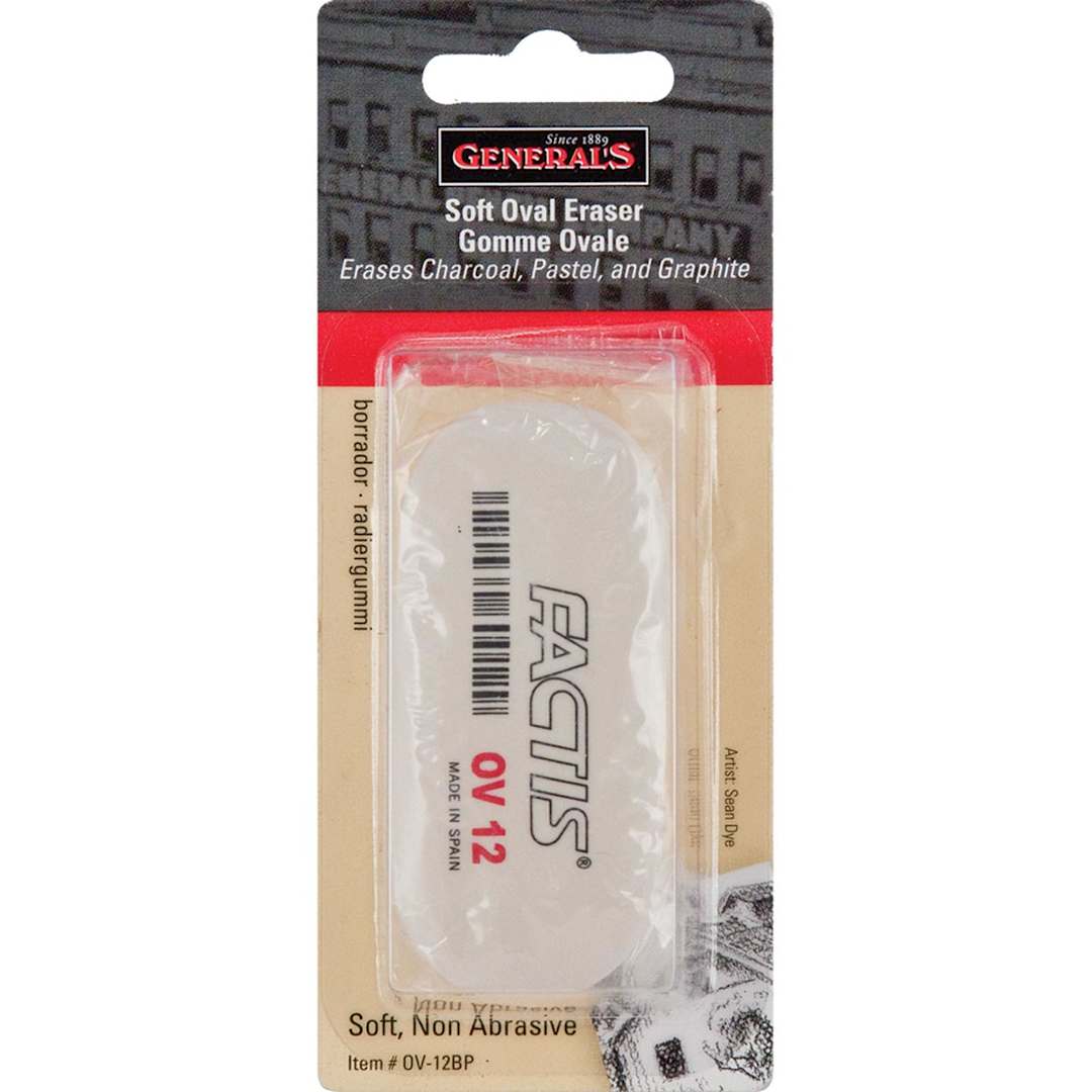 Open in modal - General Pencil Factis Soft Oval Eraser, Carded