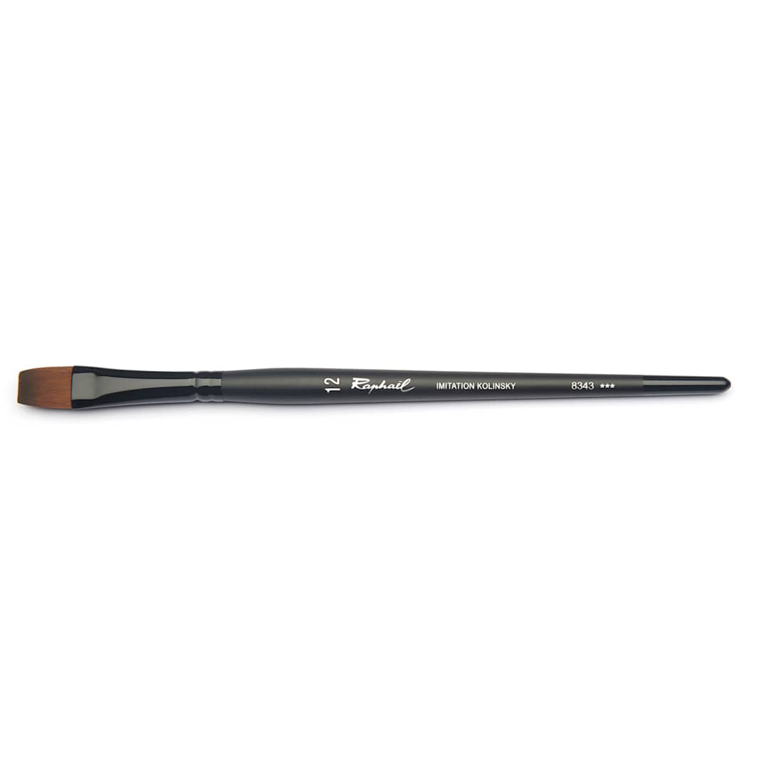 Open in modal - Raphael Stradivarius Synthetic Kolinsky Watercolor Brush, Flat, 12