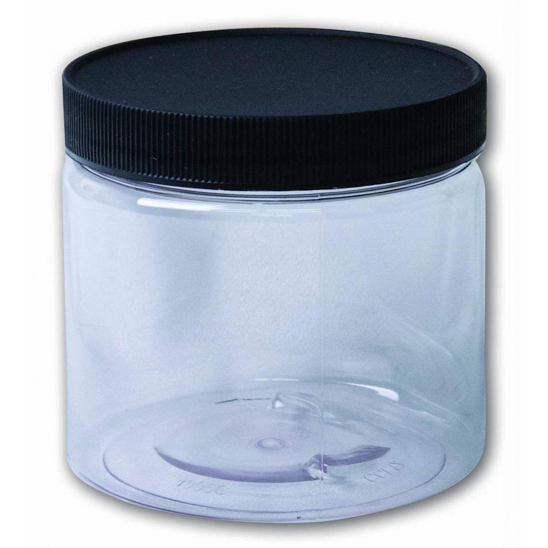 Open in modal - Clear Containers 16 oz. Clear Jar (Plastic Wide-Mouth with Lid)