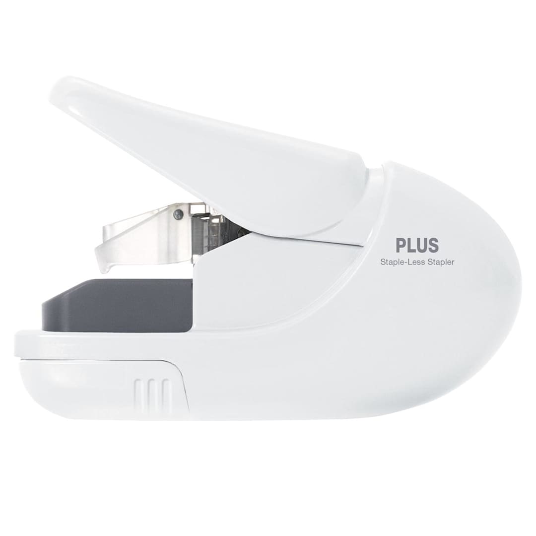 Open in modal - Paper Clinch Staple-Free Staplers White