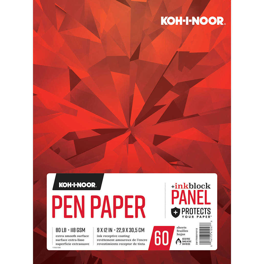 Open in modal - Koh-I-Noor Pen Paper Pad, 60 Sheets, 9 in x 12 in