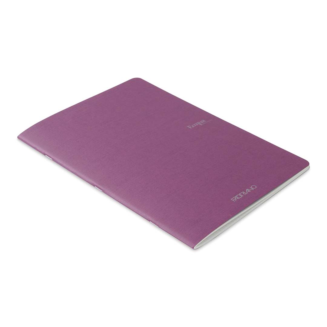 Open in modal - Fabriano EcoQua Staplebound Notebook - Wine, 11.7" x 8.3", Graph (side view)