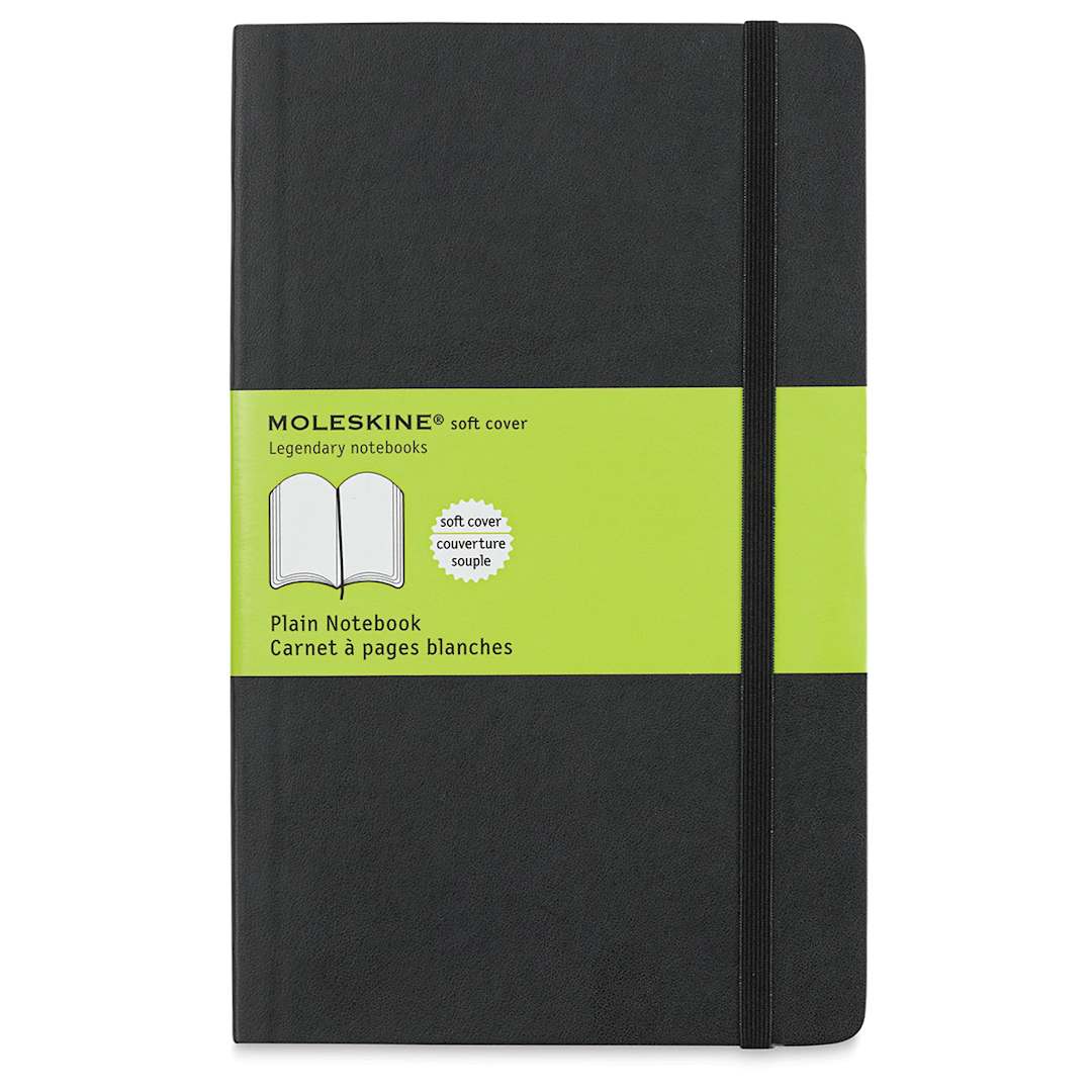 Open in modal - Moleskine Classic Soft Cover Notebook - Black, Blank, 8-1/4" x 5"
