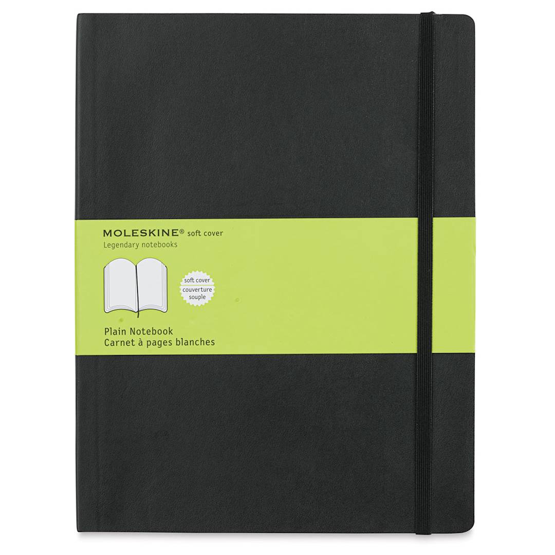 Open in modal - Moleskine Classic Soft Cover Notebook - Black, Blank, 9-3/4" x 7-1/2"
