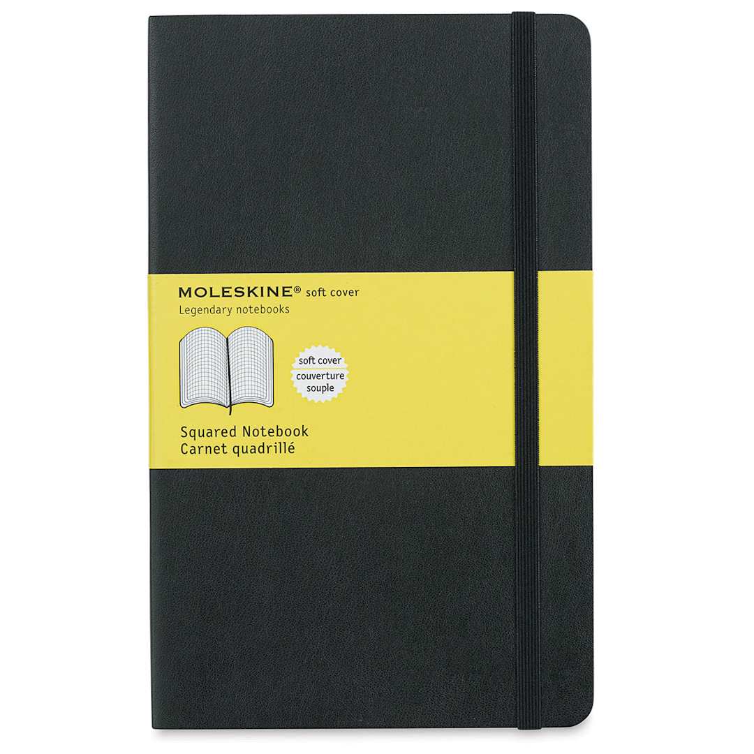 Open in modal - Moleskine Classic Soft Cover Notebook - Black, Gridded, 8-1/4" x 5"