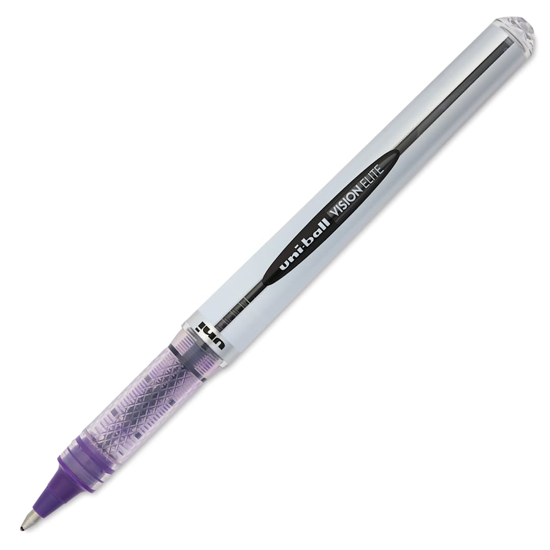 Open in modal - Uni-Ball Vision Elite Rollerball Pen - Bold Point, 0.8 mm, Violet