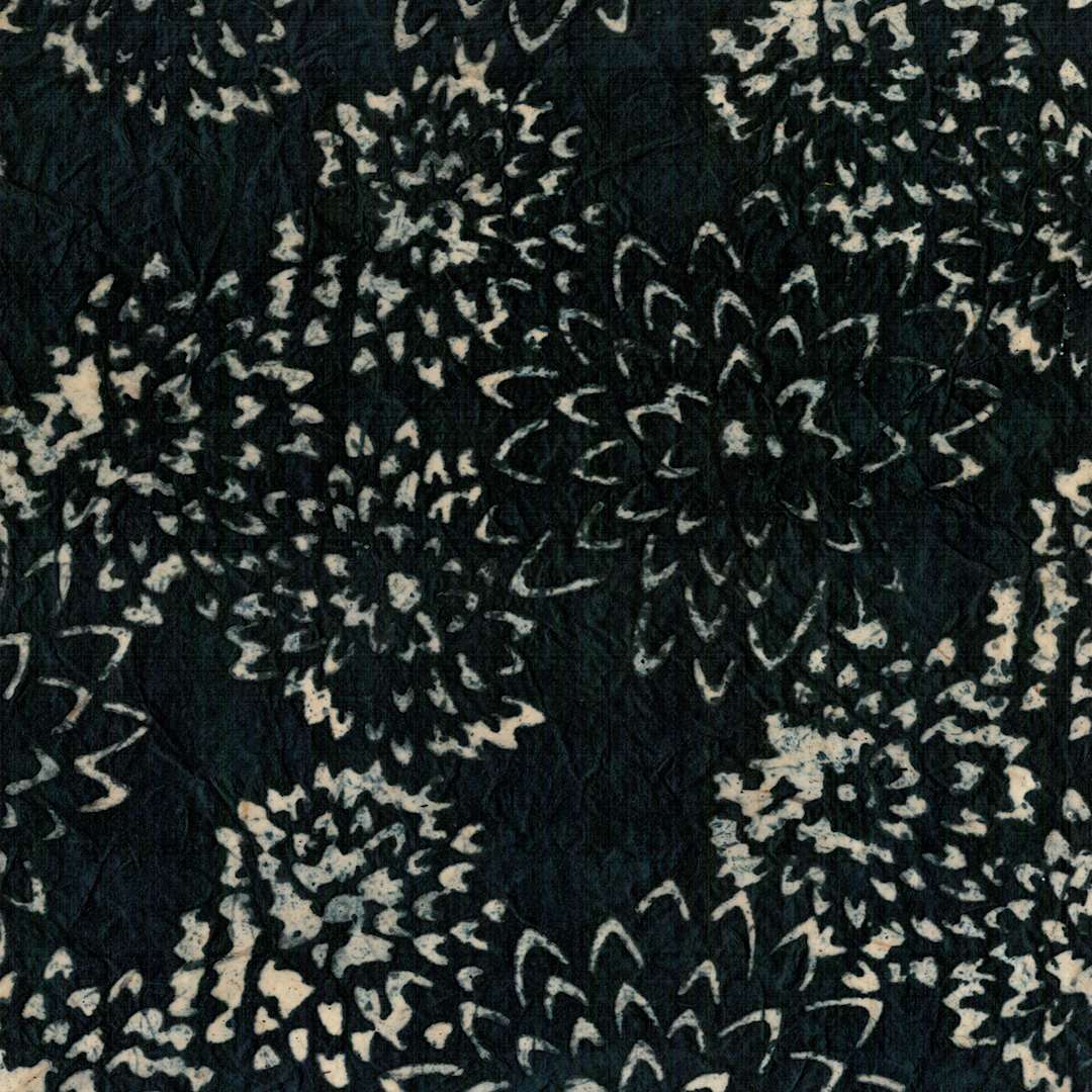 Open in modal - LAMALI Decorative Lokta Paper, 20 in x 30 in, Tomoe, Black, White Batik
