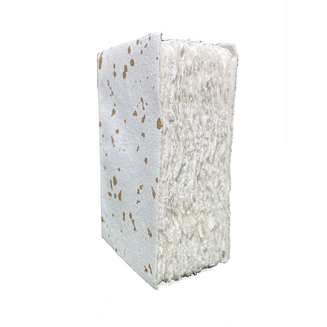 Open in modal - LAMALI Liasse Soft-Cover Handmade Book, 4.7 in x 7.1 in, 180 Pgs./Bk., Speckled Gold