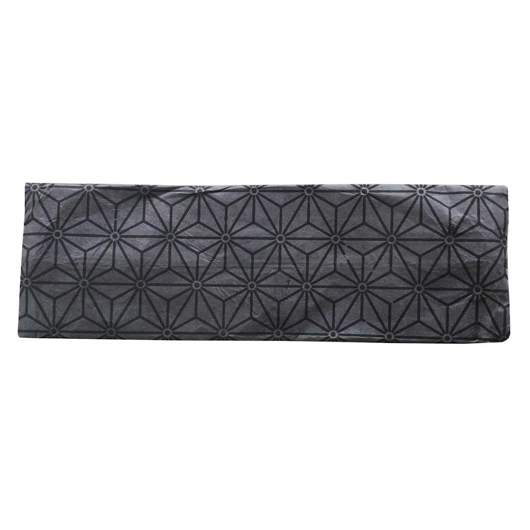 Open in modal - Lokta Paper Handmade Pouches Geometric Grey