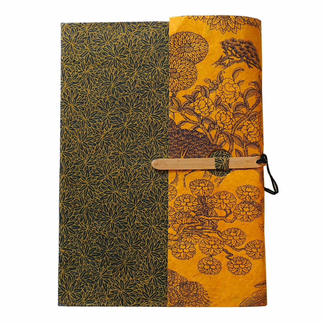 Open in modal - LAMALI Wanderer Hard-Cover Handmade Journal, 5.9 in x 8.3 in, 164 Pgs./Bk., Gold-Brown