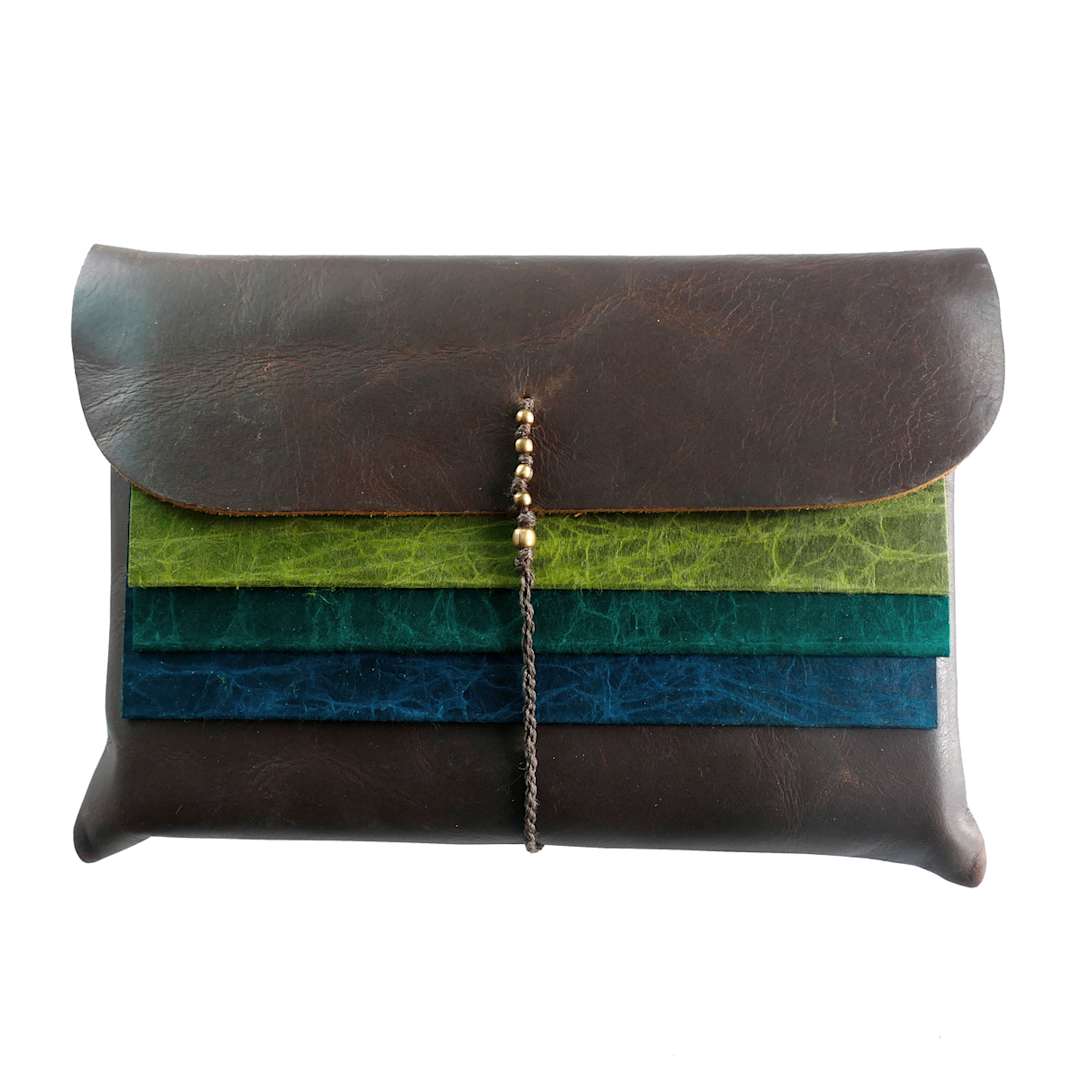 Open in modal - LAMALI Ninki Soft-Cover Handmade Journal, 4.3 in x 5.9 in, 64 Pgs./Bk., Cool Tones