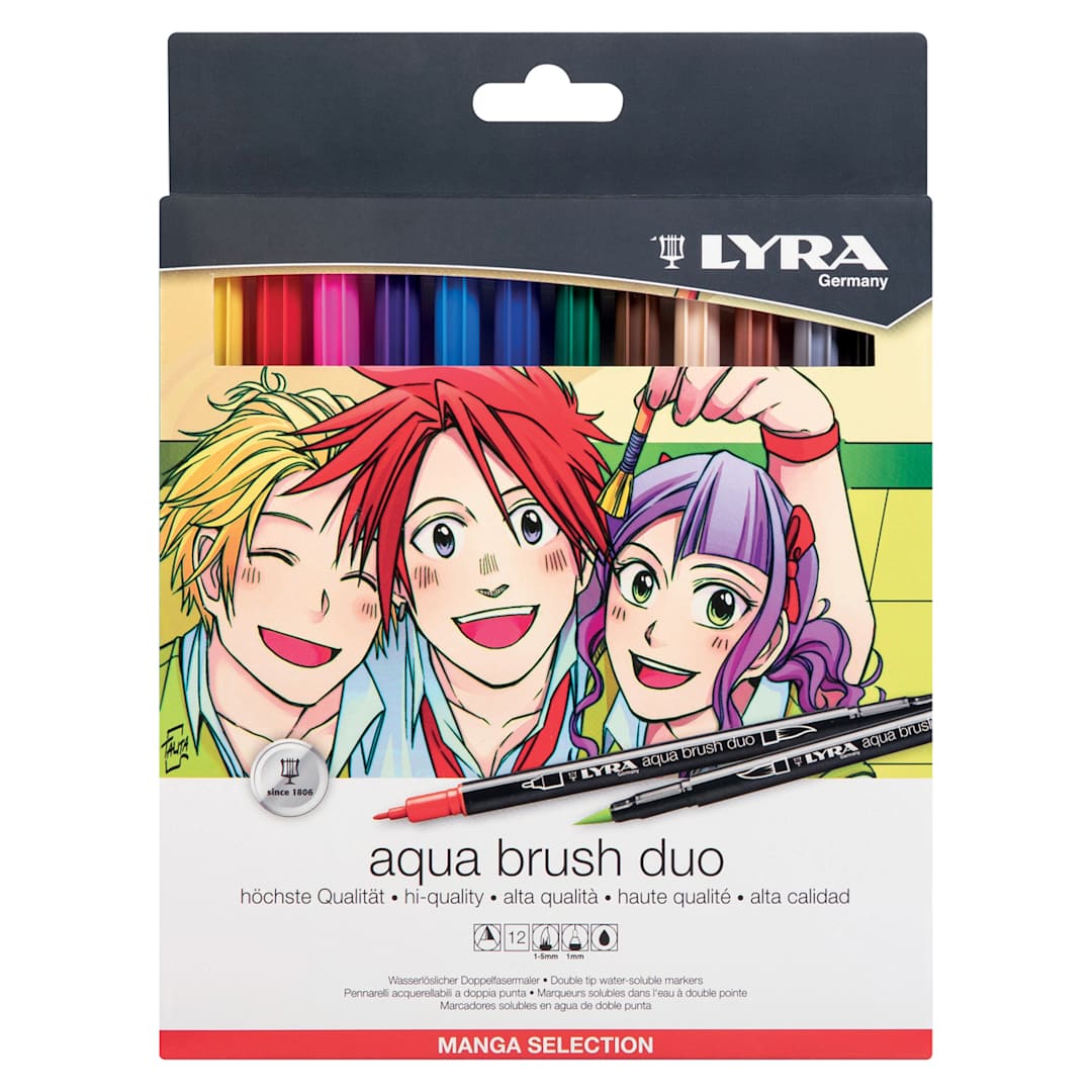 Open in modal - Aqua Brush Duo Set 12-Piece Manga Set