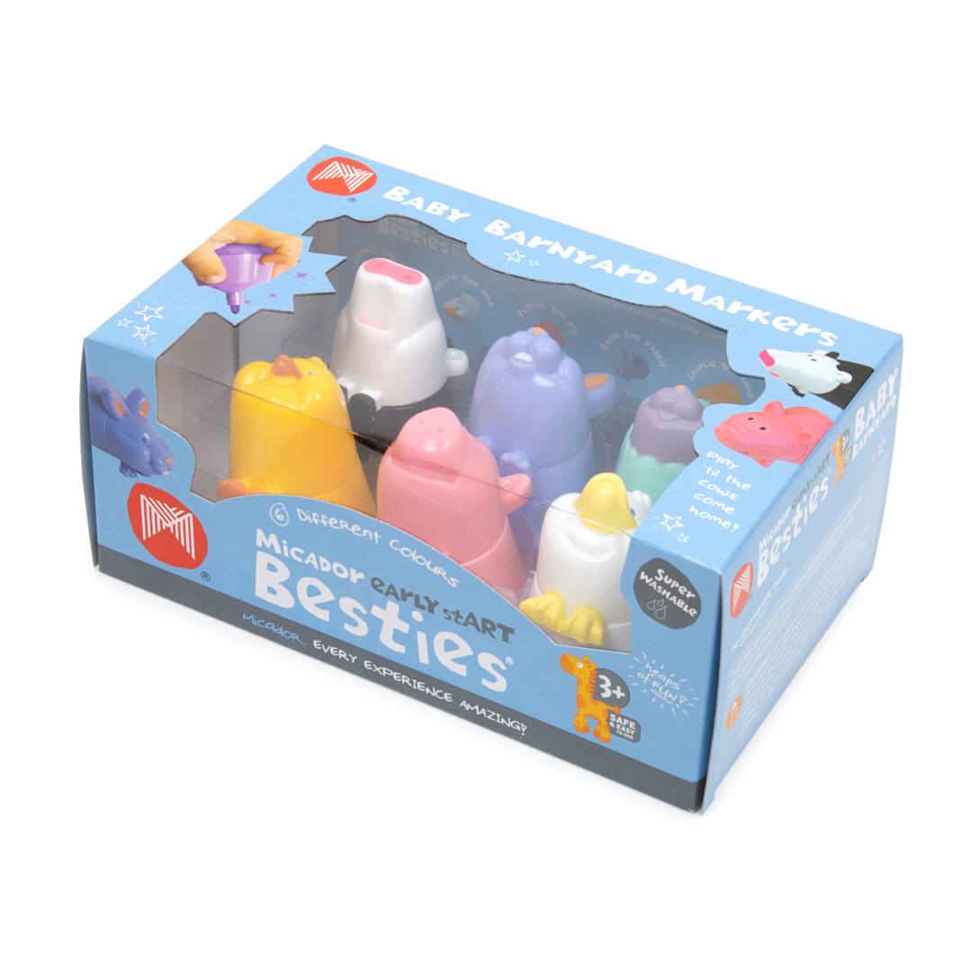 Open in modal - Besties Marker Mates early stART Baby Barnyard Animals - 6/Pkg.