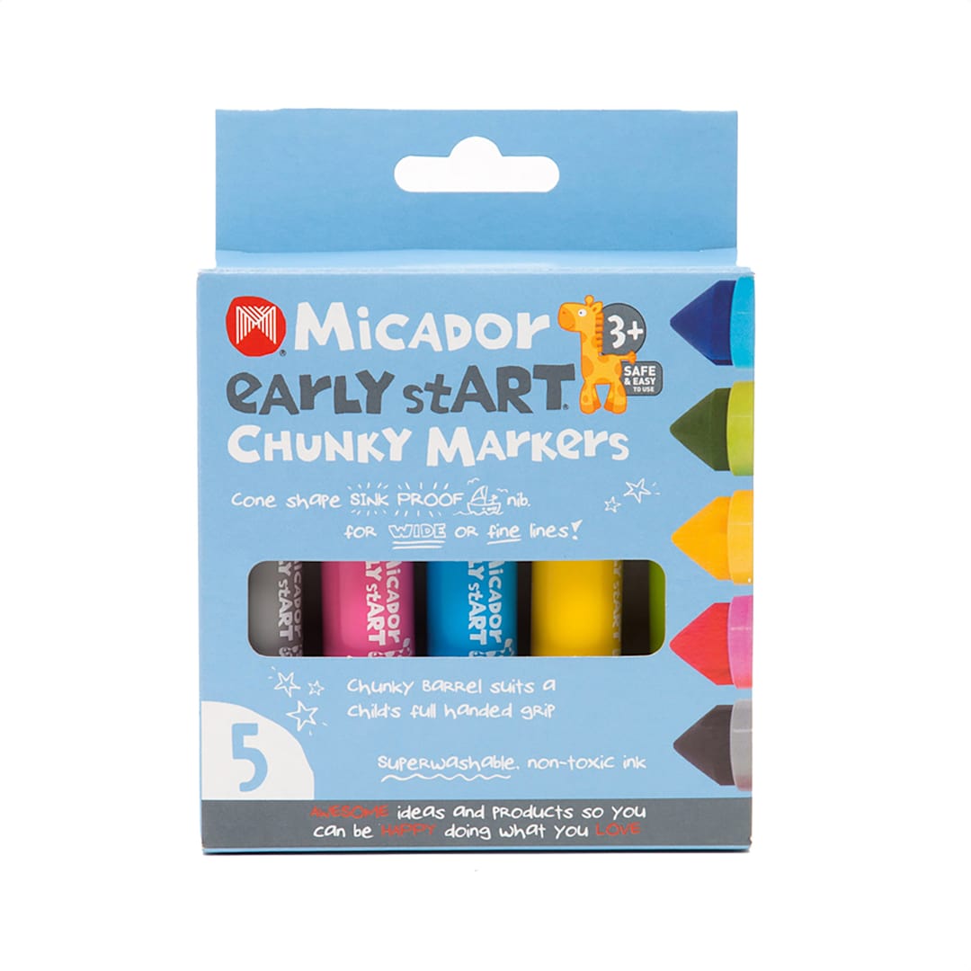 Open in modal - Chunky Markers 5-Color Set Chunky Markers - 5/Pkg.