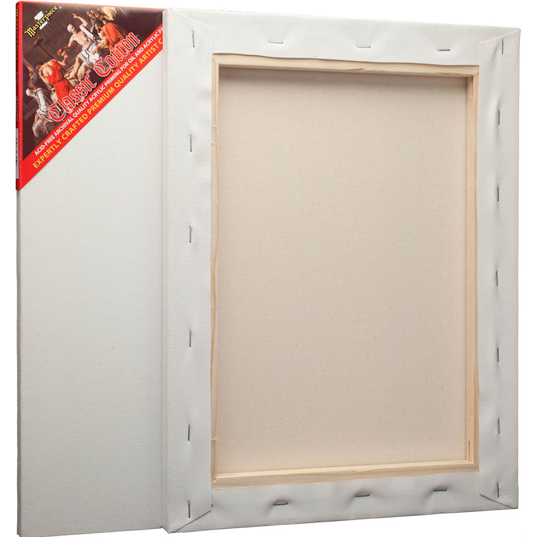 Open in modal - Masterpiece Classic Cotton Stretched Canvas, Classic 3/4 in Profile, 12 in x 16 in
