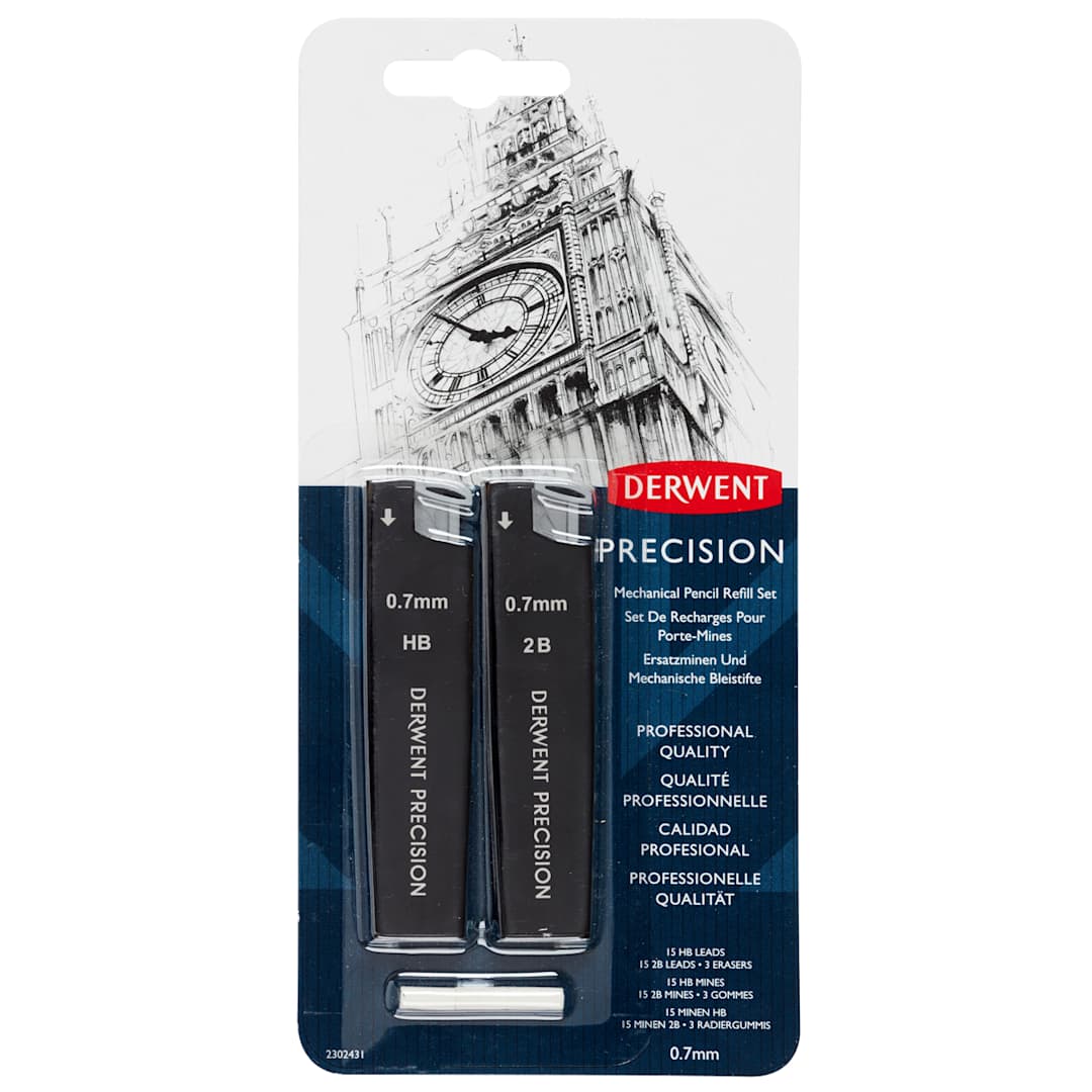 Open in modal - Derwent Precision Mechanical Pencil Refill Leads, .7mm