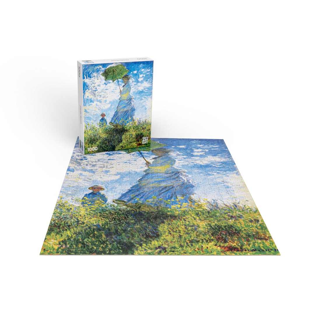 Open in modal - 1000-Piece Artist Puzzles Monet - Woman With Parasol