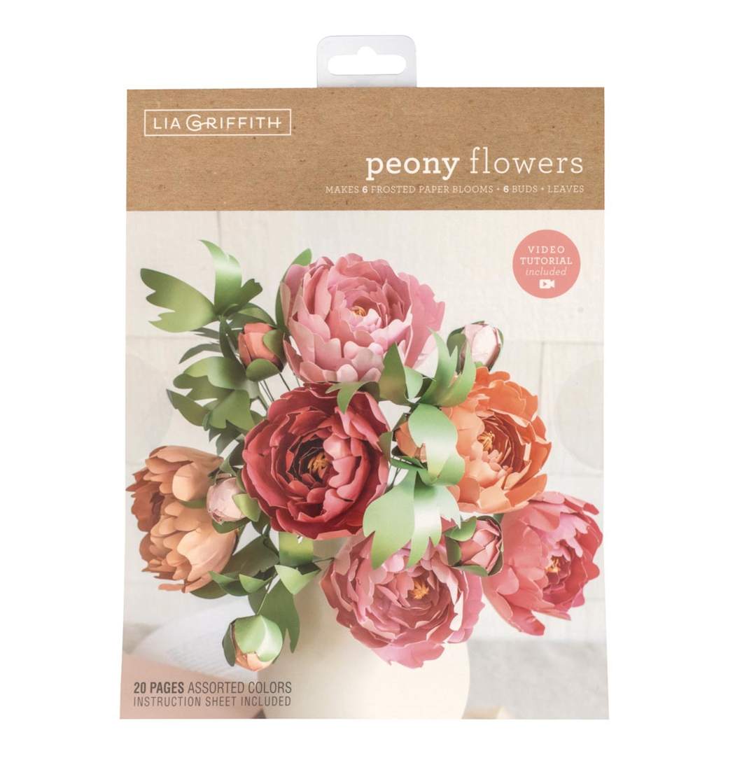 Open in modal - Frosted Paper Stack Kits Peony Flowers Kit