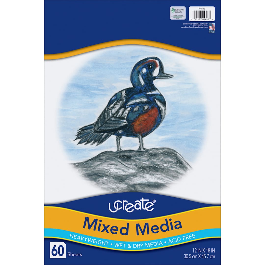 Open in modal - Pacon UCreate Mixed Media Art Paper, 12 in x 18 in