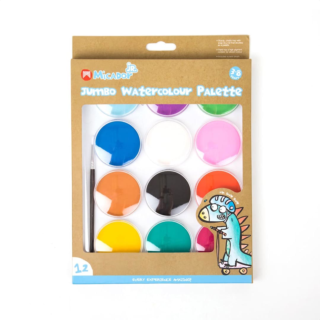 Open in modal - Jumbo Watercolour 12-Color Palette Jumbo 12-Color Set