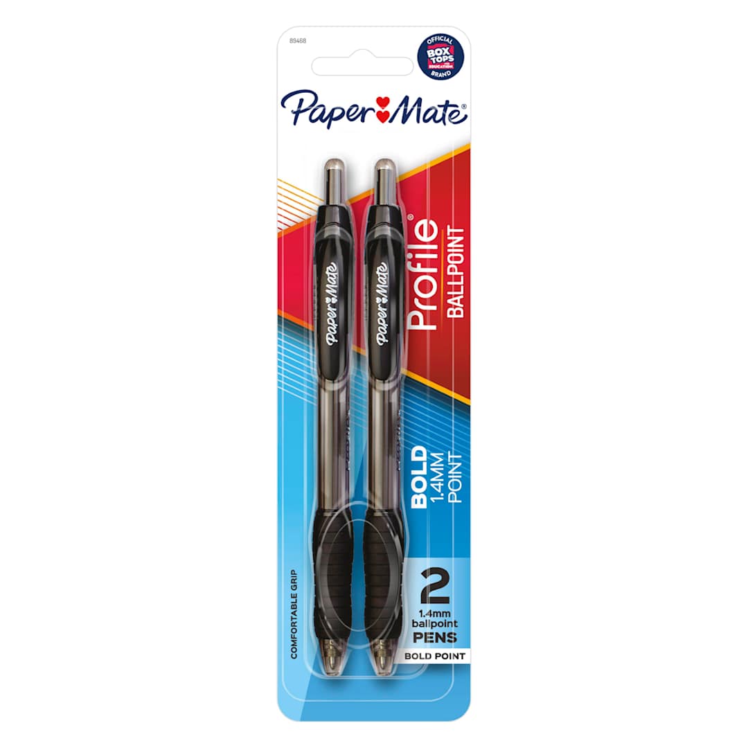 Open in modal - Profile Ballpoint Pens Black - 2/Pkg.