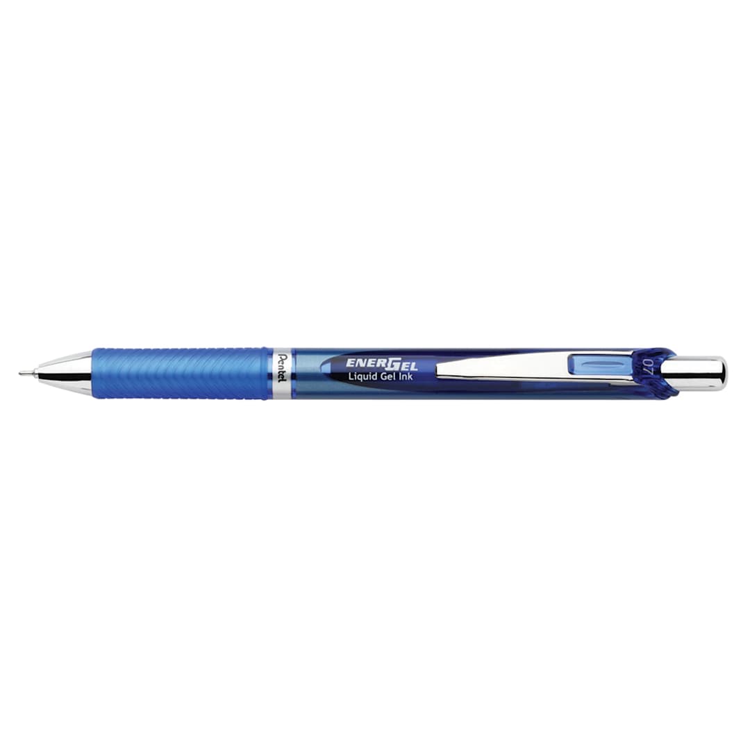 Open in modal - EnerGel Deluxe Retractable Pen Blue - Needle Tip
