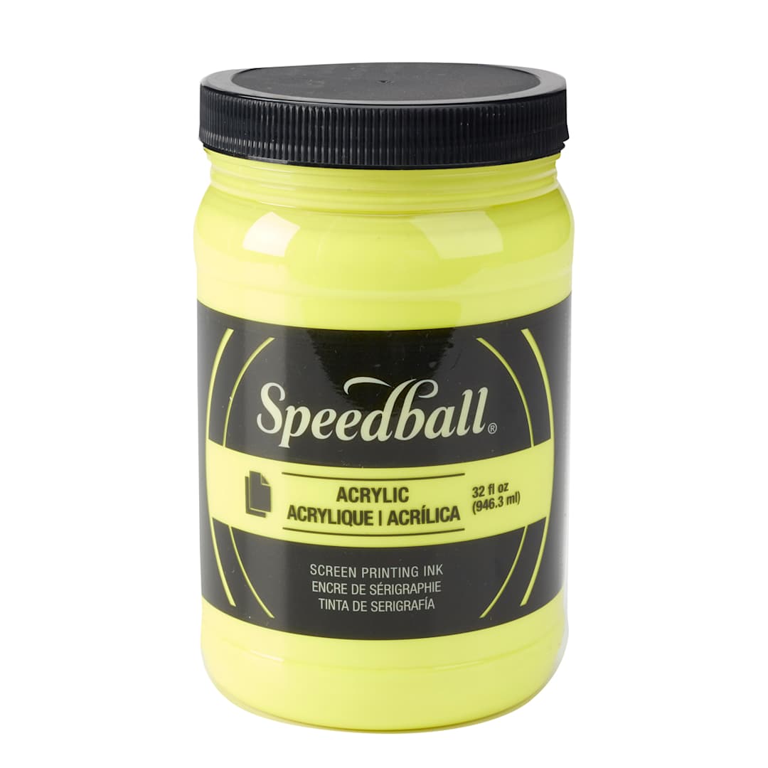 Open in modal - Permanent Acrylic Screen Printing Inks Fluorescent Yellow
