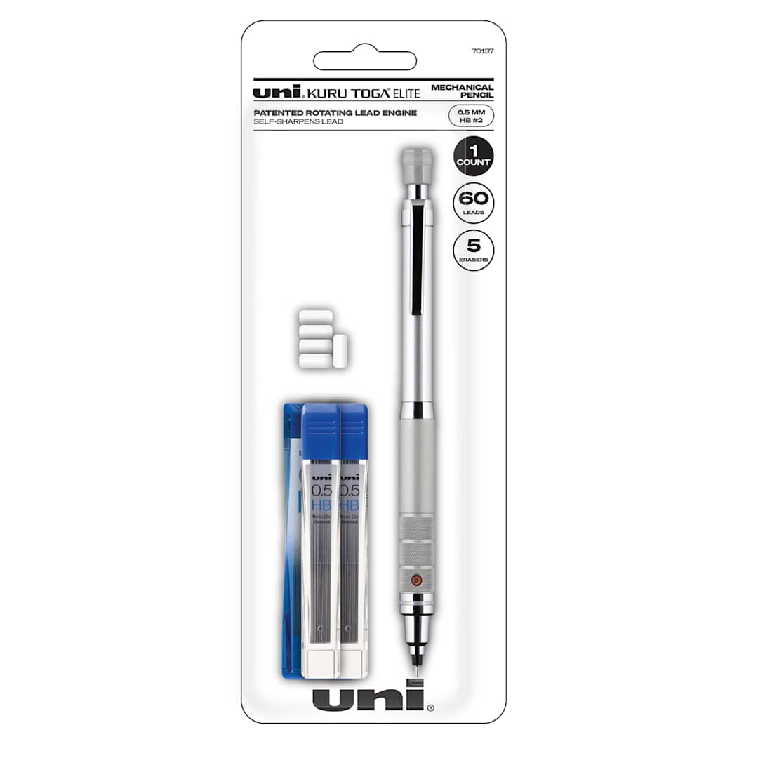 Open in modal - Kuru Toga Elite Mechanical Pencil Starter Kits Silver