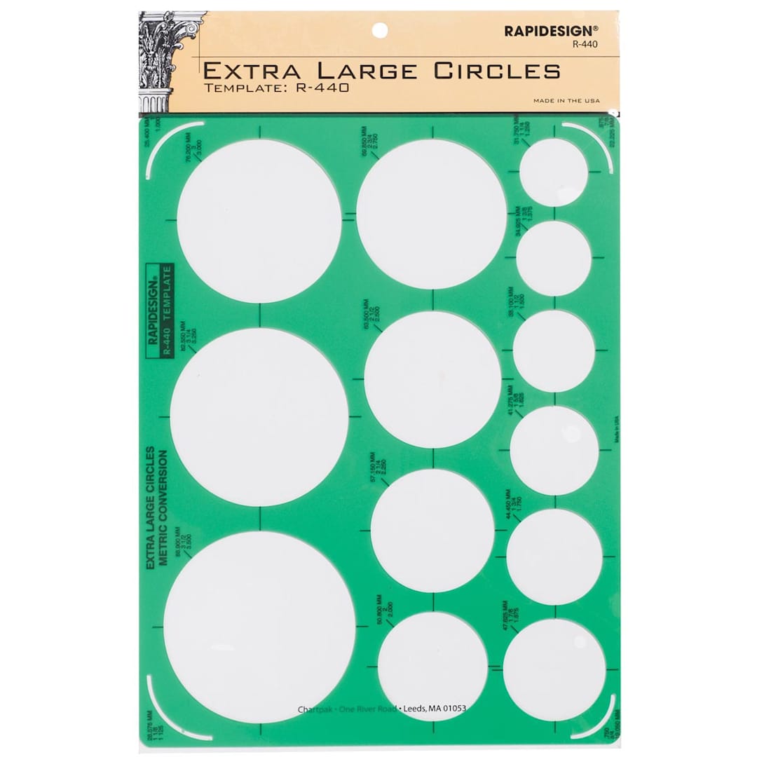 Open in modal - Extra-Large Circles Inking Template - Peggable