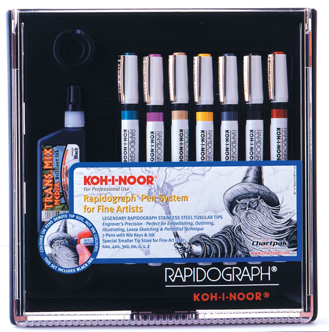 Open in modal - Rapidograph Pen & Ink Set 7-Pen Set