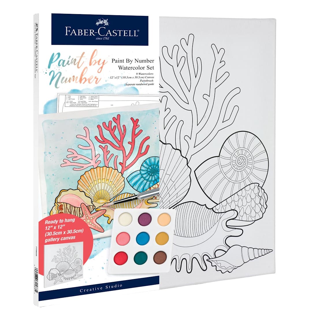 Open in modal - Paint By Number Watercolor Sets Coastal