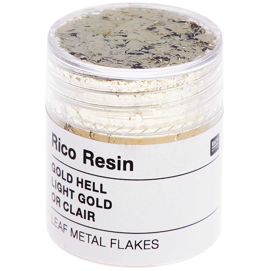 Open in modal - Resin Leaf Metal Flakes Light Gold