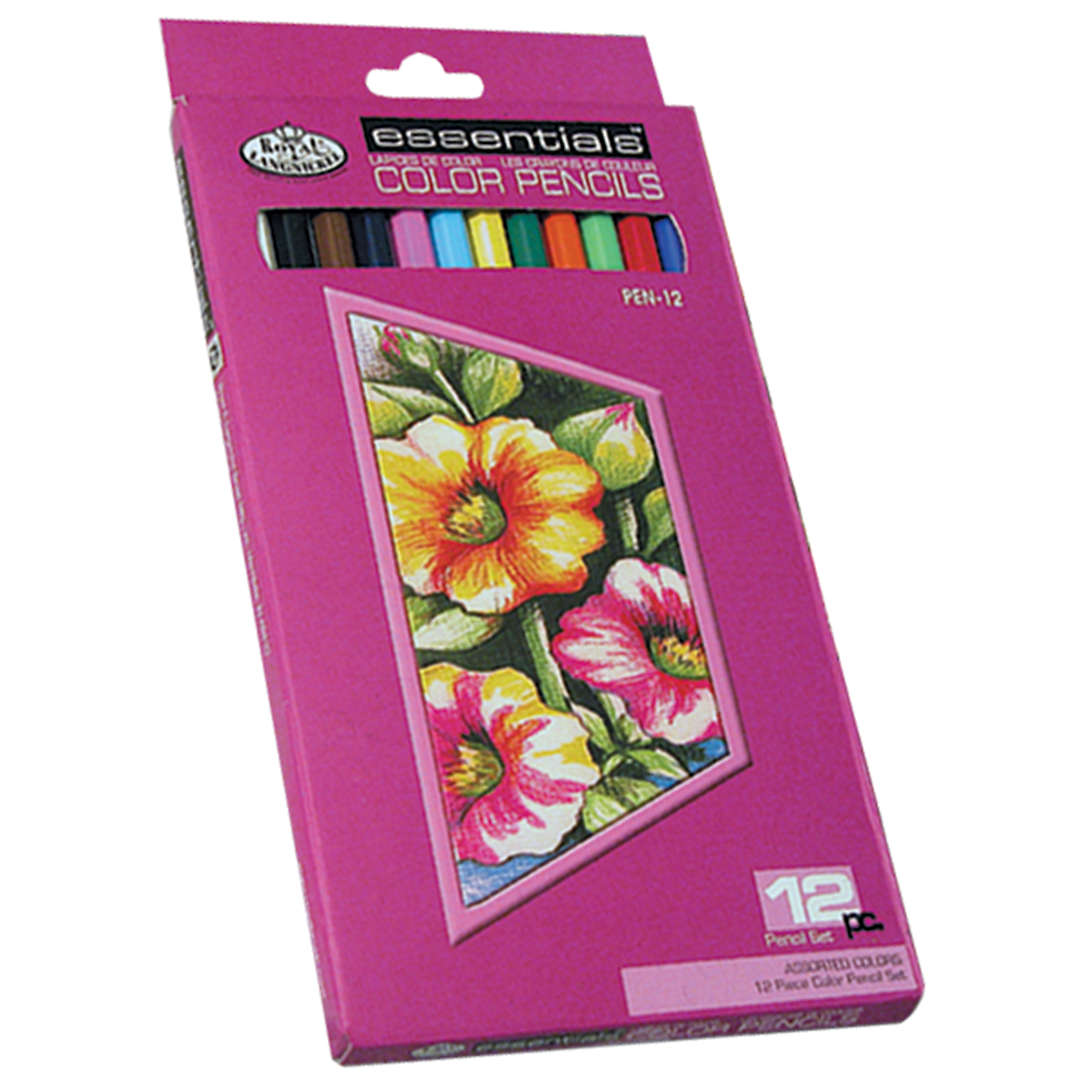 Open in modal - Essentials Colored Pencil Drawing Set 12 Pieces - Peggable