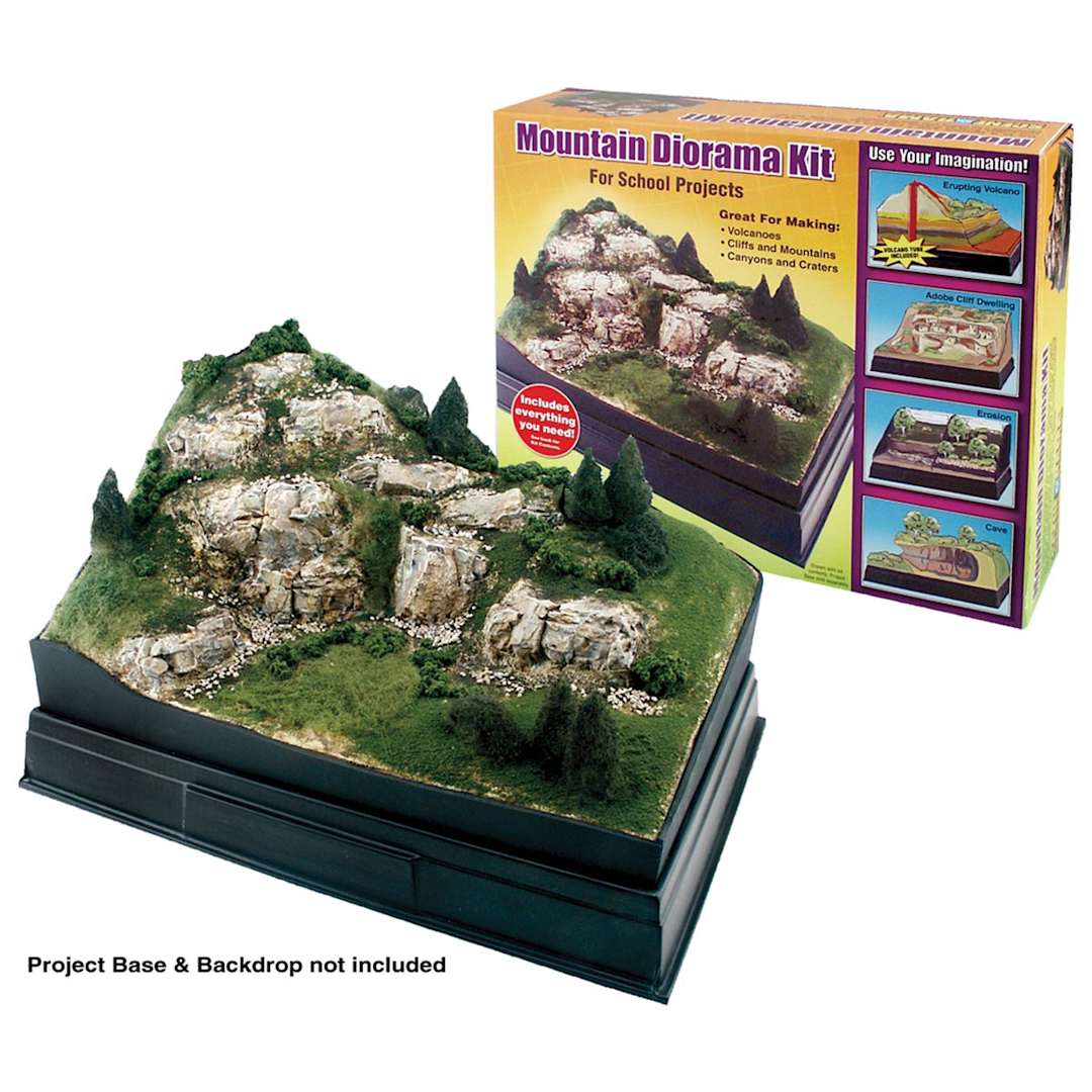 Open in modal - Scene-A-Rama Mountain Diorama Kit Volcano Tube included